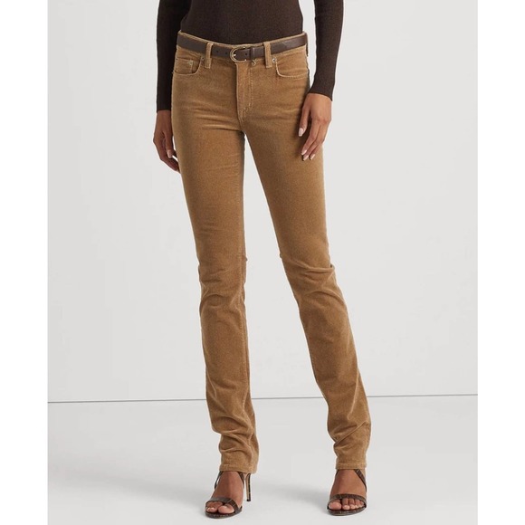Lauren Ralph Lauren Pants - NWT Lauren Ralph Lauren Mid-Rise Straight leg Pants, Light Tan, Women's 14